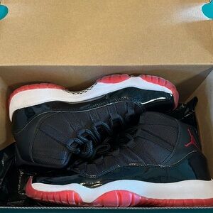 Jordan Kids Black and Red Sneakers